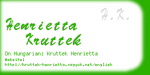 henrietta kruttek business card